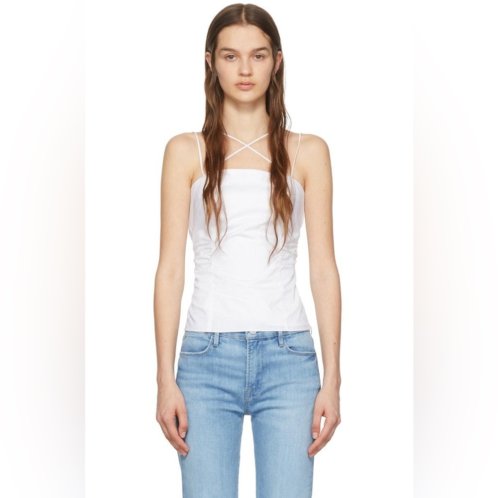 FRAME White Tie Back Tank Top $285